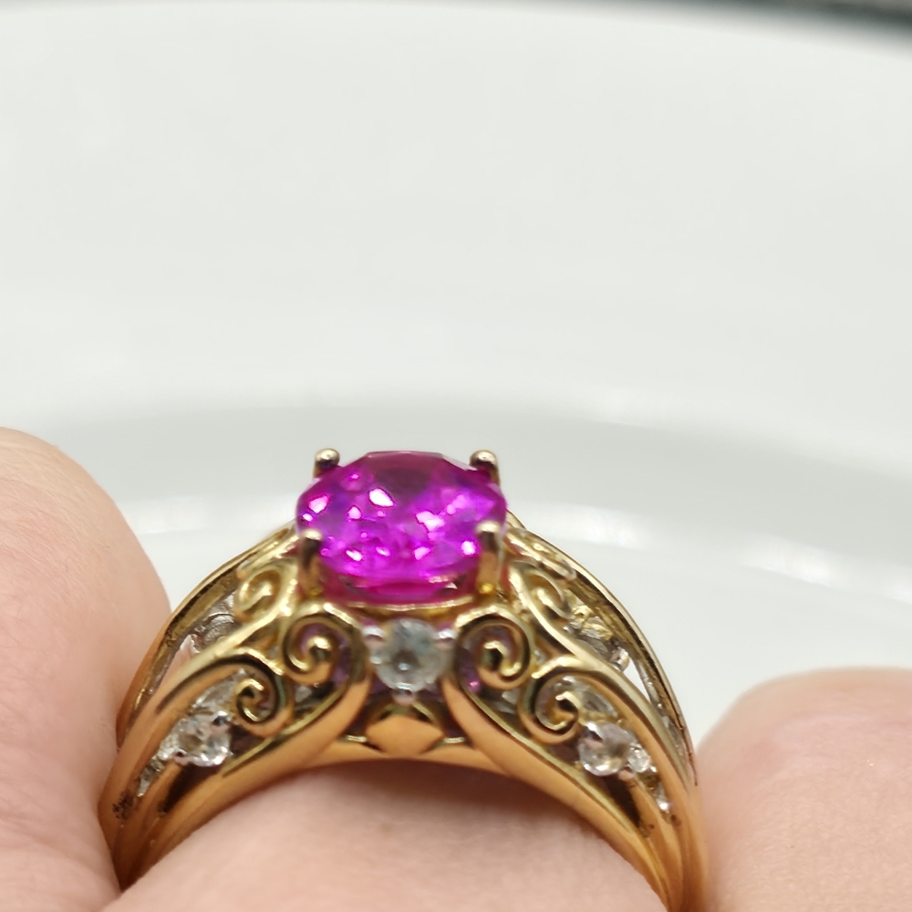 Victoria Wieck Lab Created Pink Ruby - Picture 6 of 9